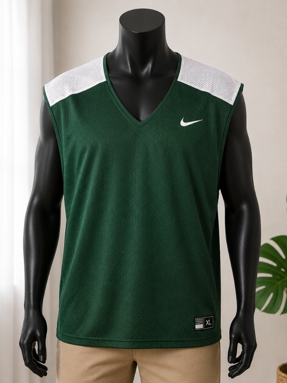 Nike Men's Green Sleeveless Boxy Jersey size XL